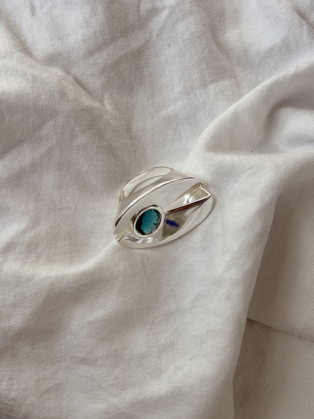 Out of This World Reconstituted London Topaz Silver Plated Ring